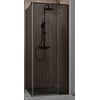 Ben Vivid Draaideur rechts 100x200 cm Mat Zwart Grijs Glas