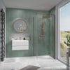 Ben Vivid douchecabine rechtsdraaiend 100x90cm Geborsteld koper