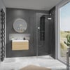 Ben Vivid douchecabine rechtsdraaiend 90x90cm Geborsteld nickel