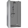 Ben Vivid Nisdraaideur rechts 90x200 cm Chroom Grijs Glas