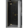Ben Vivid Nisdraaideur links 80x200 cm Geborsteld Messing Grijs Glas