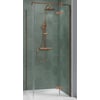 Ben Vivid Zijwand voor draaideur 100x200 cm Geborsteld Koper Helder Glas