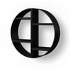 Looox Wooden BoX Round Wandrek 50x14x50 cm Black