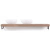 Looox Wooden Base Shelf Solo Eiken 160 cm Old Grey/RVS