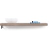 Looox Wooden Base Shelf Solo 140 cm Houder Links Old Grey/RVS