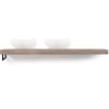 Looox Wooden Base Shelf Solo 160 cm Houder Links Old Grey/Mat Zwart