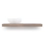 Looox Wooden Base Shelf Solo Eiken 100 cm Old Grey/RVS