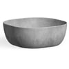Looox Ceramic Raw Rectangle Opbouwkom 41x41x14,5 cm Dark Grey