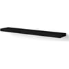 Looox Wooden Wall Shelf Free Planchet 80x15x4 cm Black