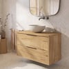 Saniselect Luca badmeubel incl. afdekblad 100x51x62cm eiken marcato – gunmetal greep