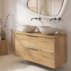 Saniselect Luca badmeubel incl. afdekblad 120x51x62cm eiken marcato – gunmetal greep