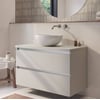 Saniselect Guarda badmeubel incl. afdekblad 100x51x62cm kiezel grijs – aluminium greeplijst