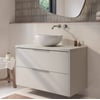 Saniselect Luca badmeubel incl. afdekblad 100x51x62cm kiezel grijs – rvs greep