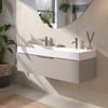 Saniselect Luca Badmeubelset incl. mineraal gegoten wastafel 120x46cm mat greige met rvs greep