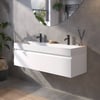 Saniselect Guarda badmeubelset incl. mineraal gegoten wastafel 120x46cm glans wit met witte greeplijst