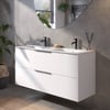 Saniselect Luca badmeubelset incl. keramieken wastafel 121x51cm glans wit met grafiet greep