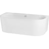 Ben Vico halfvrijstaand bad (back to wall) Glazend Wit 155x80cm met badvul/overloop Chroom