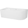 Ben Vico halfvrijstaand bad links Glanzend wit 180x80cm met badafvoer/overloop Chroom