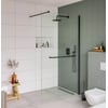 Saniselect modella Glaswand voor handdoekhouder en montageset 100x210 cm Helder Glas