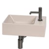 Ben Stelvio fonteinset mat beige keramiek incl. gunmetal kraan rechts