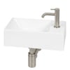 Ben Stelvio fonteinset mat wit keramiek incl. rvs-look kraan rechts
