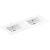 Saniselect Fluente Wastafelblad 1 bak 1 krg 121x46x1 cm Glans Wit