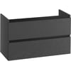 Saniselect Guarda Wastafelonderkast excl. greep 100x39,5x60 cm Gebrand Zwart