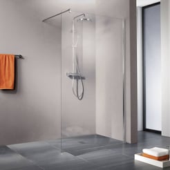 Ben Walk In Moon Inloopdouche 100x200cm RVS-look/Helder glas