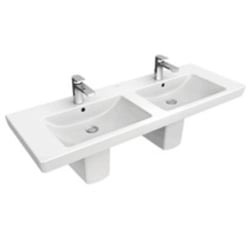 Villeroy &amp; Boch Subway 2.0 Meubelwastafel 130x47cm dubbel Wit