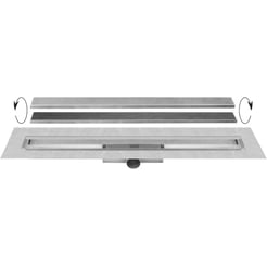Easy Drain Compact 30 TAF afvoergoot 80 cm rooster als zero of tegel design RVS