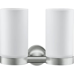 Duravit Starck T Glashouder Dubbel 17x9,8x14 cm RVS Geborsteld