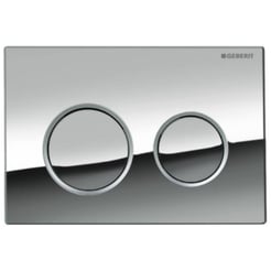 Geberit Omega 20 bedieningsplaat 2-knops front/planchetbediening Chroom-Matchroom-Chroom