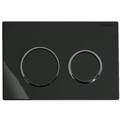 Geberit Omega 20 bedieningsplaat 2-knops front/planchetbediening Zwart-Chroom-Zwart