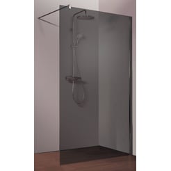 Ben Walk In Moon Inloopdouche 120x200cm RVS-look/Grijs glas