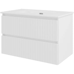 Huismerk Meubelset 80x46x54 cm Glans Wit zonder kraangaten