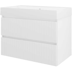 Saniselect Meubelset 80x46x62 cm Hoogglans Wit