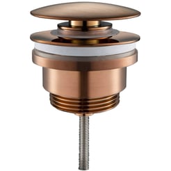 Huismerk Wastafelplug Asluitbaar Geborsteld Koper