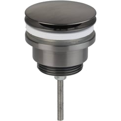 Saniselect Wastafelplug Altijd Open Geborsteld Zwart