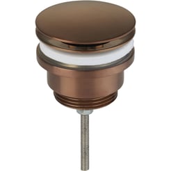 Saniselect  Wastafelplug Altijd Open Geborsteld Koper