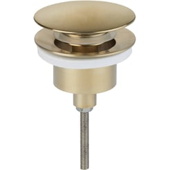 Saniselect Wastafelplug Afsluitbaar Geborsteld Messing