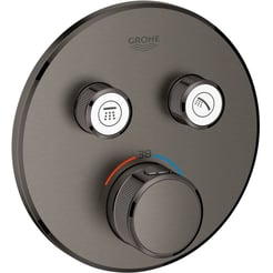 Grohe Grohtherm SmartControl Thermostatische Mengkraan Ø 15,8 cm Hard Graphite Geborsteld