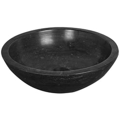 Saniselect Opzetwastafel rond Ø 40x12 cm natuursteen