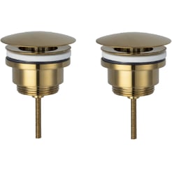 Saniselect Wastafelplug Altijd Open Geborsteld Messing