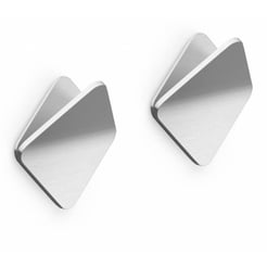 ZACK Olfo Handdoekhaak 2 Stuks Vierkant 5,5x2,2x5,5 cm Mat Rvs
