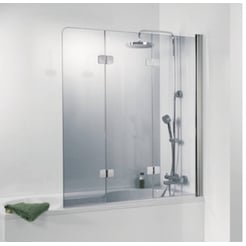 Ben Martino Badwand 3dlg R 114x140 cm Chroom Helder Glas