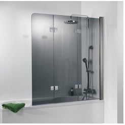 Ben Martino Badwand 3dlg R 114x140 cm Chroom Grijs Glas