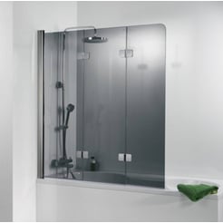 Ben Martino Badwand 3dlg L 114x140 cm Chroom Grijs Glas