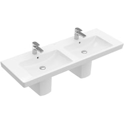 Villeroy &amp; Boch Subway 2.0 Meubelwastafel 130x47cm dubbel Ceramicplus Wit