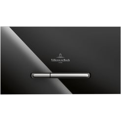 Villeroy &amp; Boch ViConnect WC-Bedieningsplaat 25,3x14,5 cm Glass Glossy Black