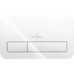 Villeroy &amp; Boch 2-knops bedieningsplaat glas Wit